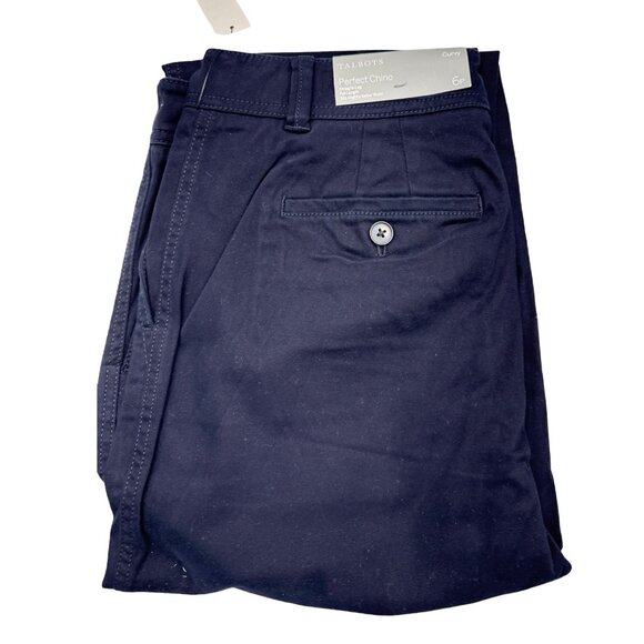 Talbots Perfect Chino Petite Straight Leg Pants Navy Brown Olive NWT Stretch - Picture 3 of 13